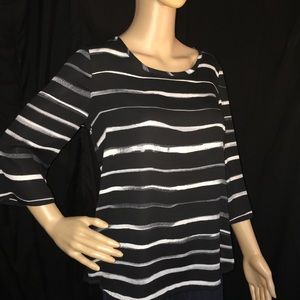 Crew Neck Top w/exposed zipper